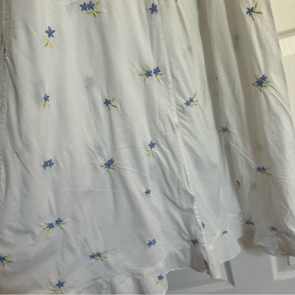 Vintage Y2K Victoria's Secret White Embroidered Floral Midi Maxi Dress size M - Picture 10 of 11